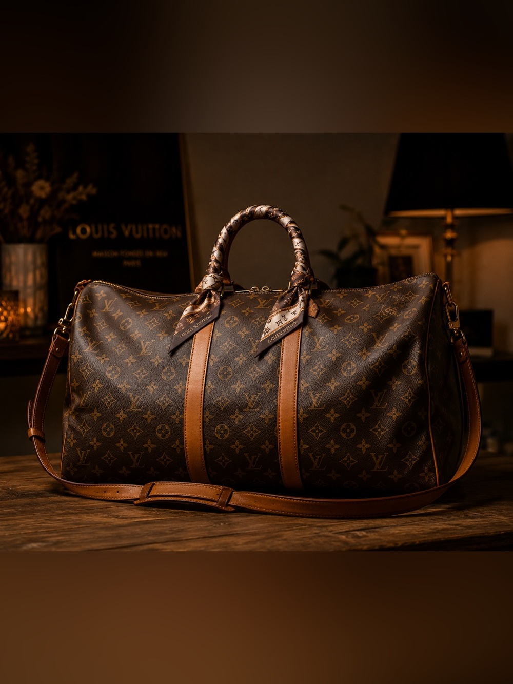 Louis Vuitton Monogram Keepall Bandoulière Duffle Bag 👜 Vintage Travel LV - Picture 2 of 7